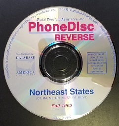 PhoneDisc Reverse Northeast States 