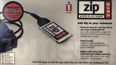 Zip PCMCIA to SCSI Adapter Card